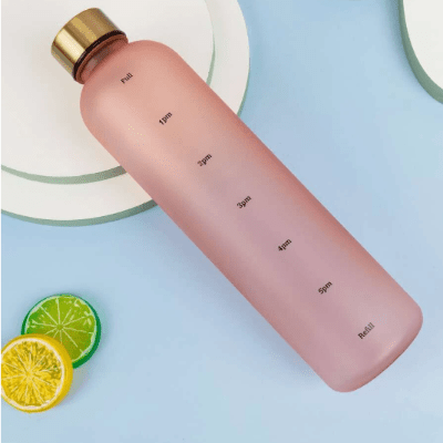 Gourde de sport - BottleTimeMarker™ - Rose - Gynefit