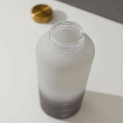 Gourde de sport - BottleTimeMarker™ - Gris&Noir - Gynefit