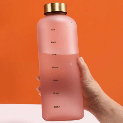 Gourde de sport - BottleTimeMarker™ - Rose - Gynefit