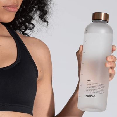 Gourde de sport - BottleTimeMarker™ - Blanc - Gynefit
