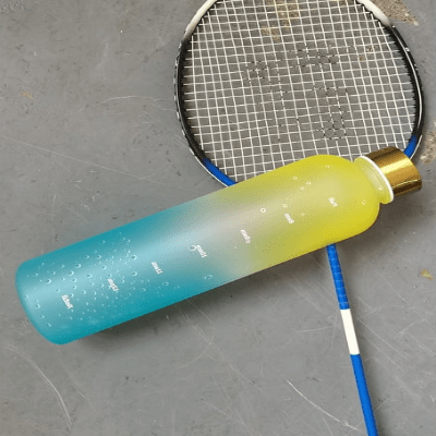 Gourde de sport - BottleTimeMarker™ - Jaune&Bleu - Gynefit