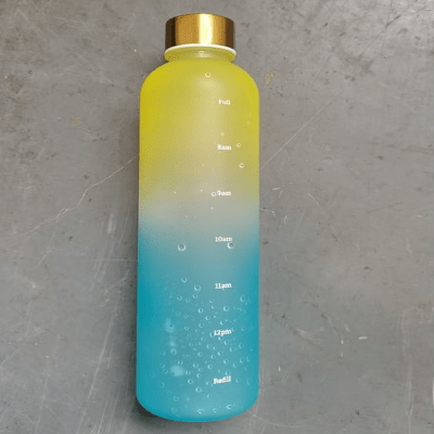 Gourde de sport - BottleTimeMarker™ - Jaune&Bleu - Gynefit