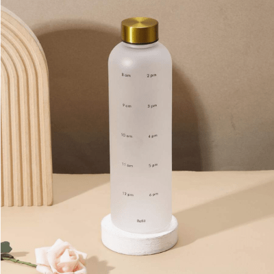 Gourde de sport - BottleTimeMarker™ - Blanc - Gynefit