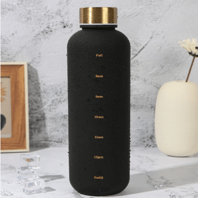 Gourde de sport - BottleTimeMarker™ - Noir - Gynefit