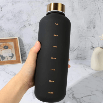 Gourde de sport - BottleTimeMarker™ - Noir - Gynefit