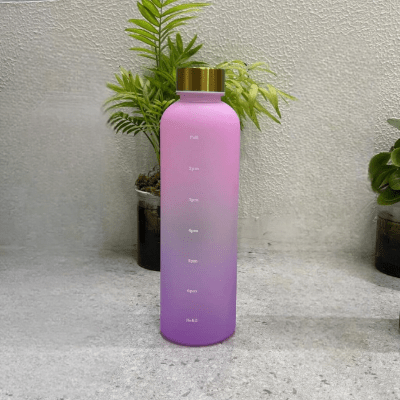 Gourde de sport - BottleTimeMarker™ - Rose&Violet - Gynefit